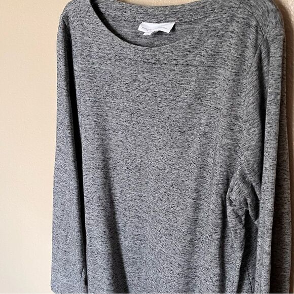 J. Jill PureJill Affinity French Terry Long Sleeve Gray Tunic Top Size Medium - Picture 4 of 10